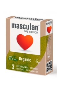 Презервативы "Masculan Organic", экологически чистые, 3 шт.